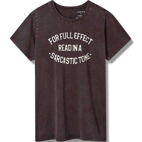 ❤️NWT VINTAGE TORRID TEE - SARCASTIC TONE VINTAGE GRAPHIC -100% COTTON PLUS SIZE - Picture 1 of 11